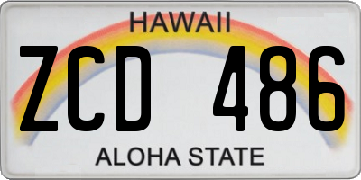HI license plate ZCD486