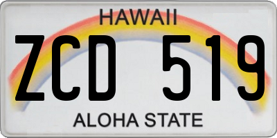 HI license plate ZCD519