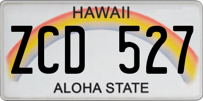 HI license plate ZCD527