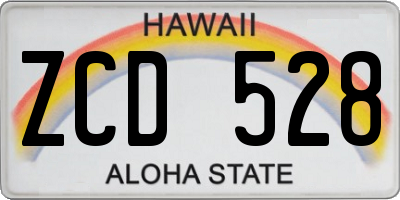 HI license plate ZCD528
