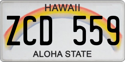 HI license plate ZCD559