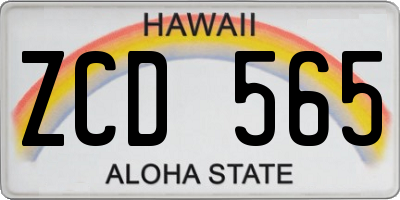 HI license plate ZCD565