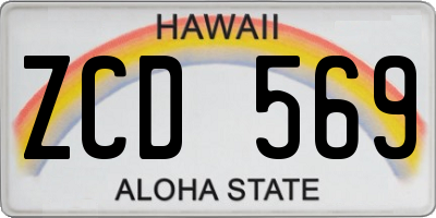 HI license plate ZCD569