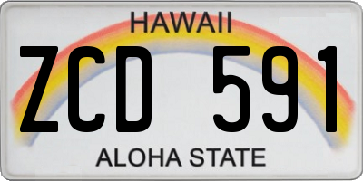 HI license plate ZCD591