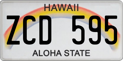 HI license plate ZCD595
