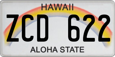 HI license plate ZCD622
