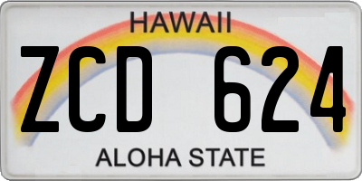 HI license plate ZCD624