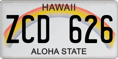 HI license plate ZCD626