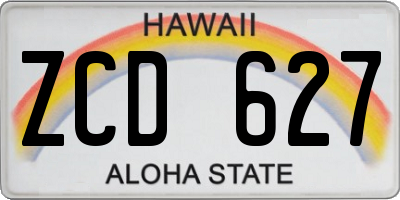HI license plate ZCD627