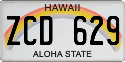 HI license plate ZCD629