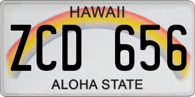 HI license plate ZCD656