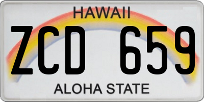 HI license plate ZCD659