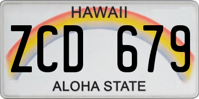 HI license plate ZCD679