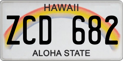 HI license plate ZCD682