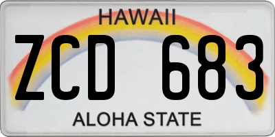 HI license plate ZCD683