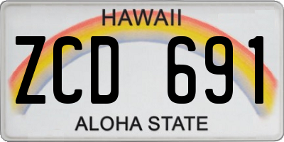 HI license plate ZCD691