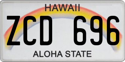 HI license plate ZCD696