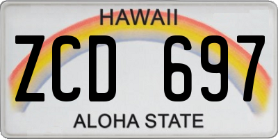 HI license plate ZCD697