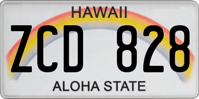 HI license plate ZCD828