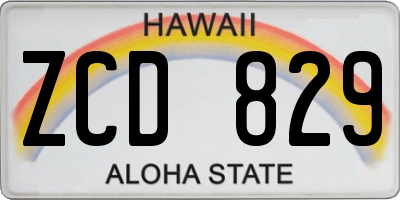 HI license plate ZCD829