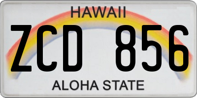 HI license plate ZCD856