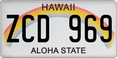 HI license plate ZCD969