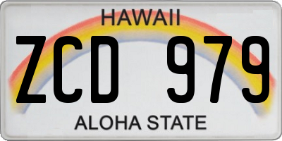 HI license plate ZCD979