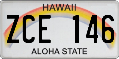 HI license plate ZCE146