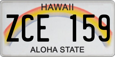 HI license plate ZCE159