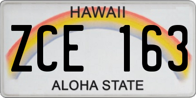 HI license plate ZCE163