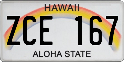 HI license plate ZCE167