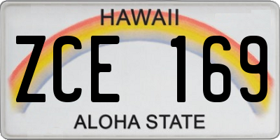 HI license plate ZCE169
