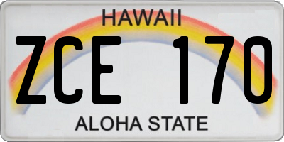 HI license plate ZCE170