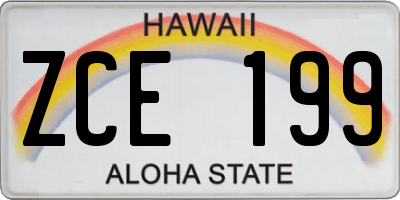 HI license plate ZCE199