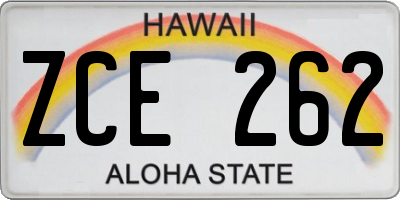 HI license plate ZCE262