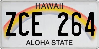 HI license plate ZCE264