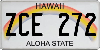 HI license plate ZCE272