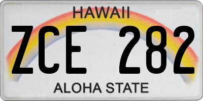HI license plate ZCE282