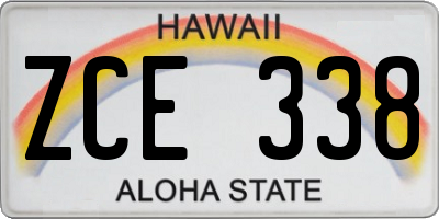 HI license plate ZCE338