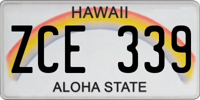 HI license plate ZCE339
