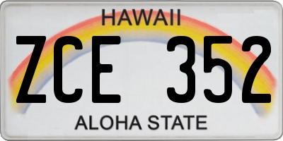 HI license plate ZCE352