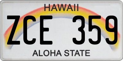 HI license plate ZCE359