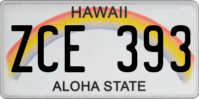 HI license plate ZCE393