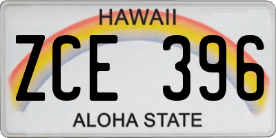 HI license plate ZCE396