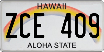 HI license plate ZCE409