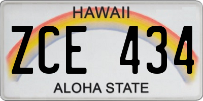 HI license plate ZCE434