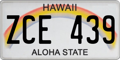 HI license plate ZCE439
