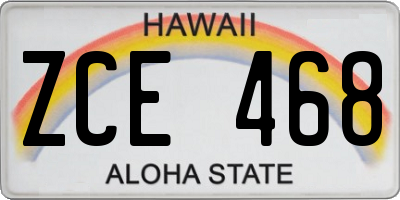 HI license plate ZCE468