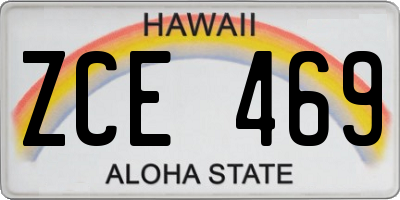 HI license plate ZCE469