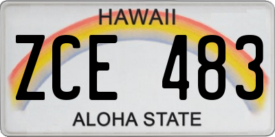 HI license plate ZCE483